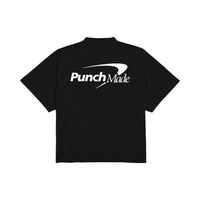 Punchmade Capital shirt in black, front graphic