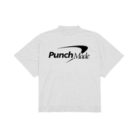 Punchmade Capital shirt in white, front graphic